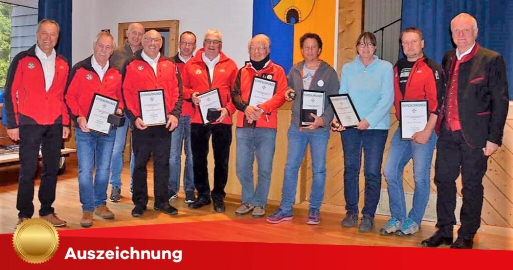 Ehrungen f&uuml;r langj&auml;hrige Bergretter